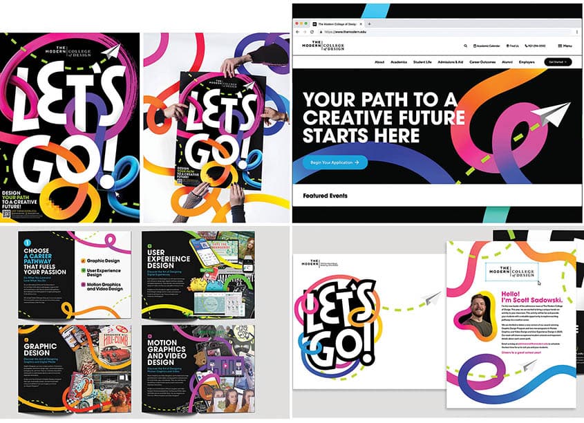 The Modern College of Design Recruitment Campaign