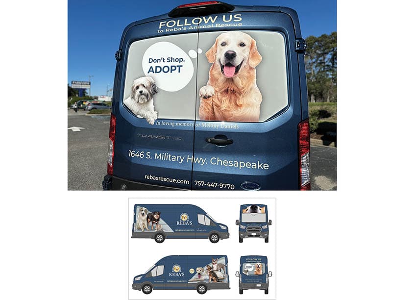 Reba's Animal Rescue Vehicle Wrap