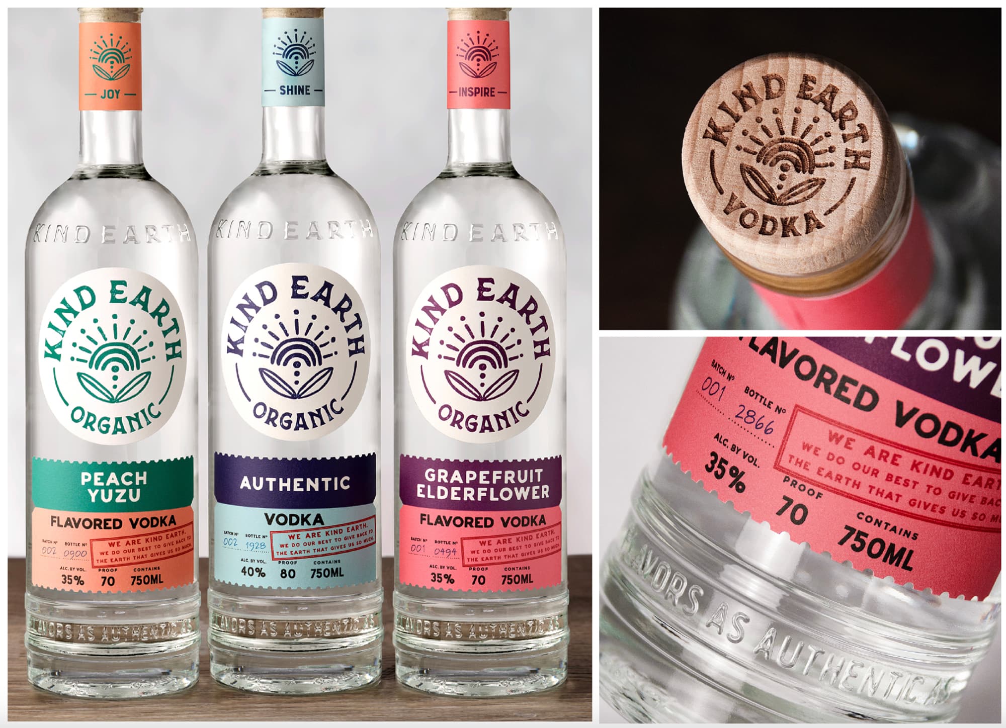 Kind Earth Organic Vodka Package Design