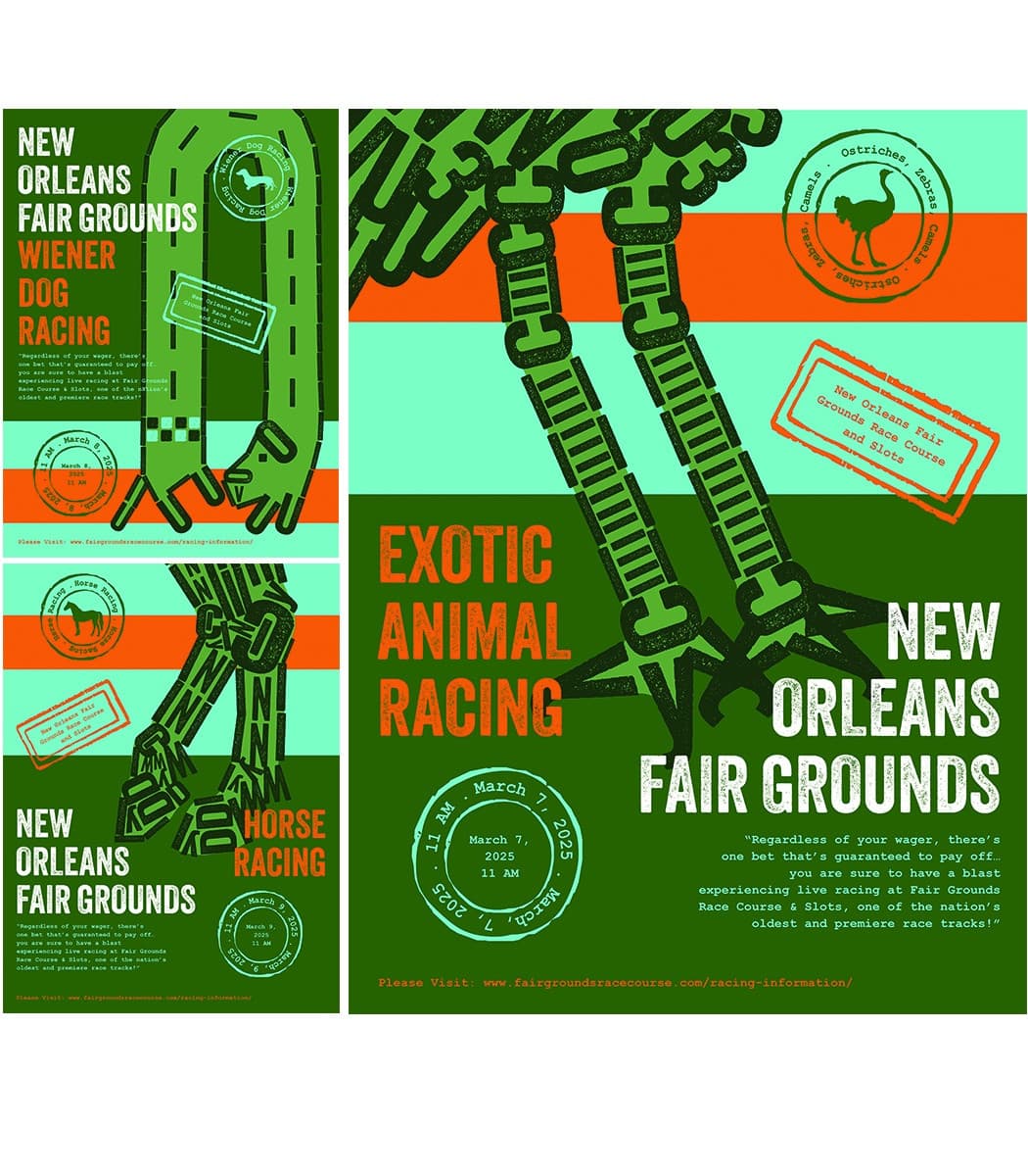 New Orleans Fair Grounds Poster Series and Video Project