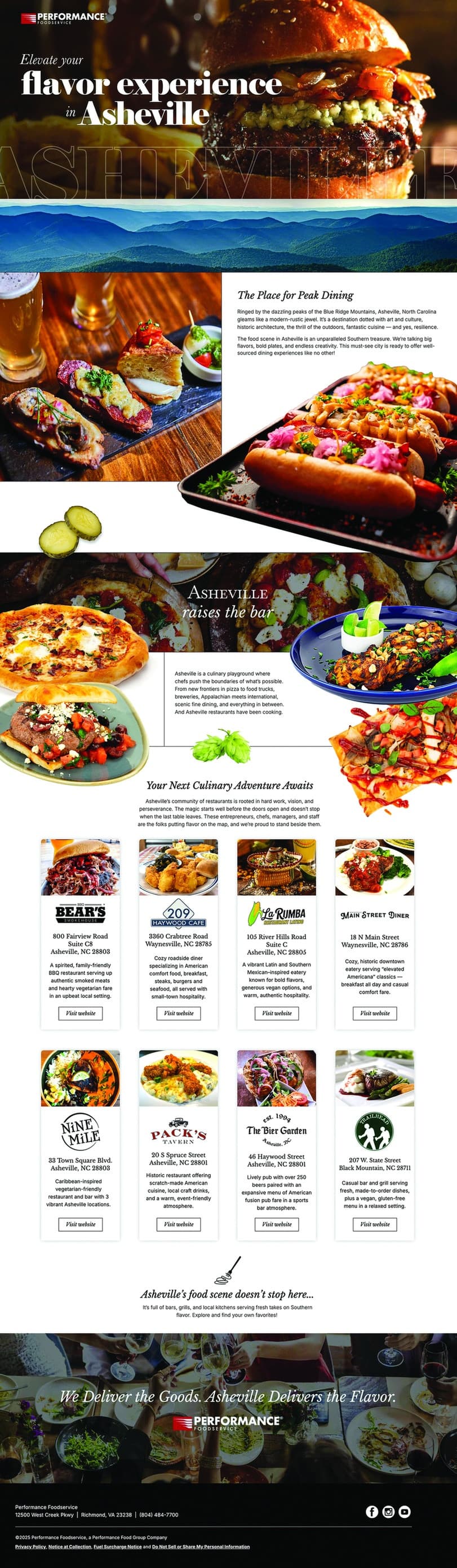 Asheville Eat Local Landing Page
