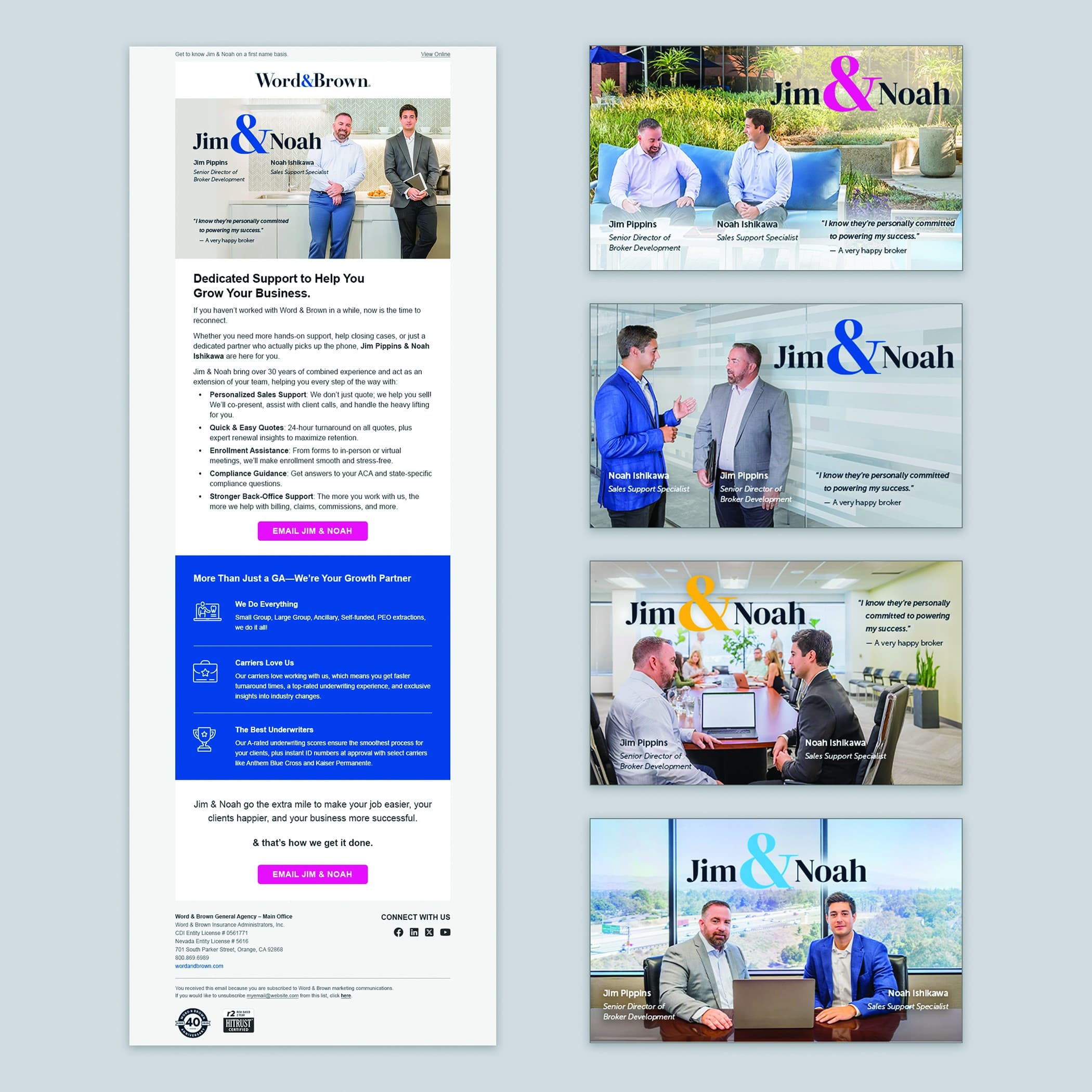 Word & Brown GA Broker Development Campaign Emails
