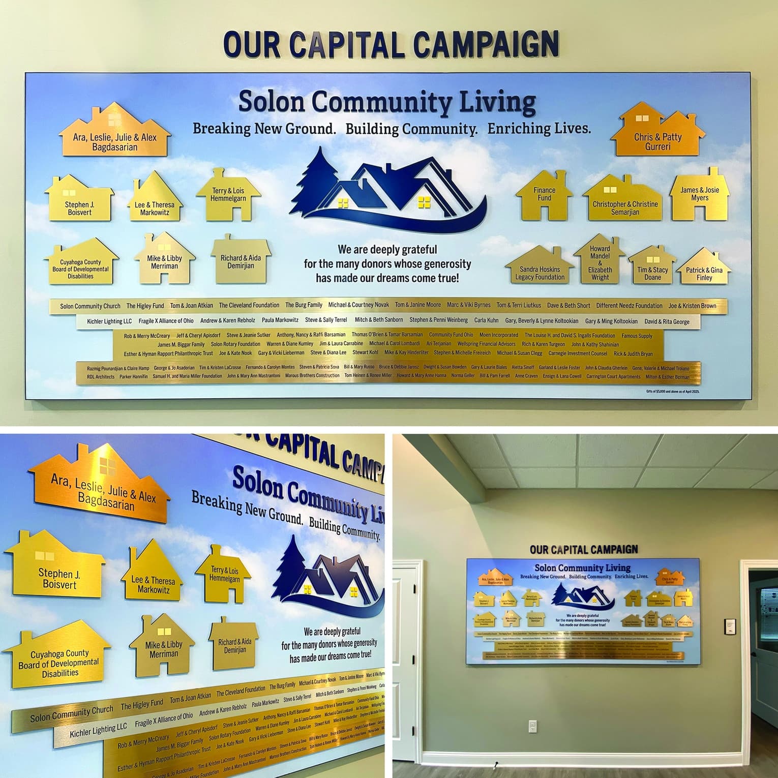 Capital Campaign Donor Wall