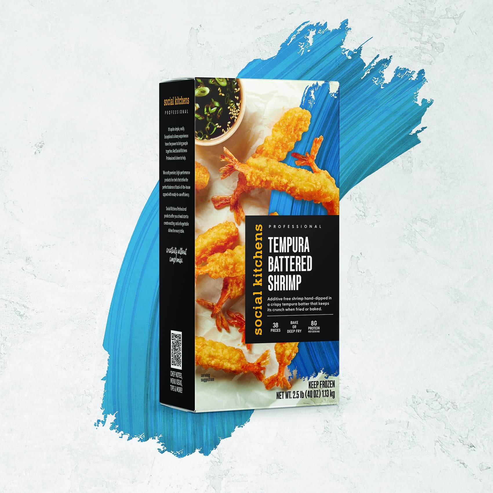 Social Kitchens Professional Tempura Battered Shrimp Packaging