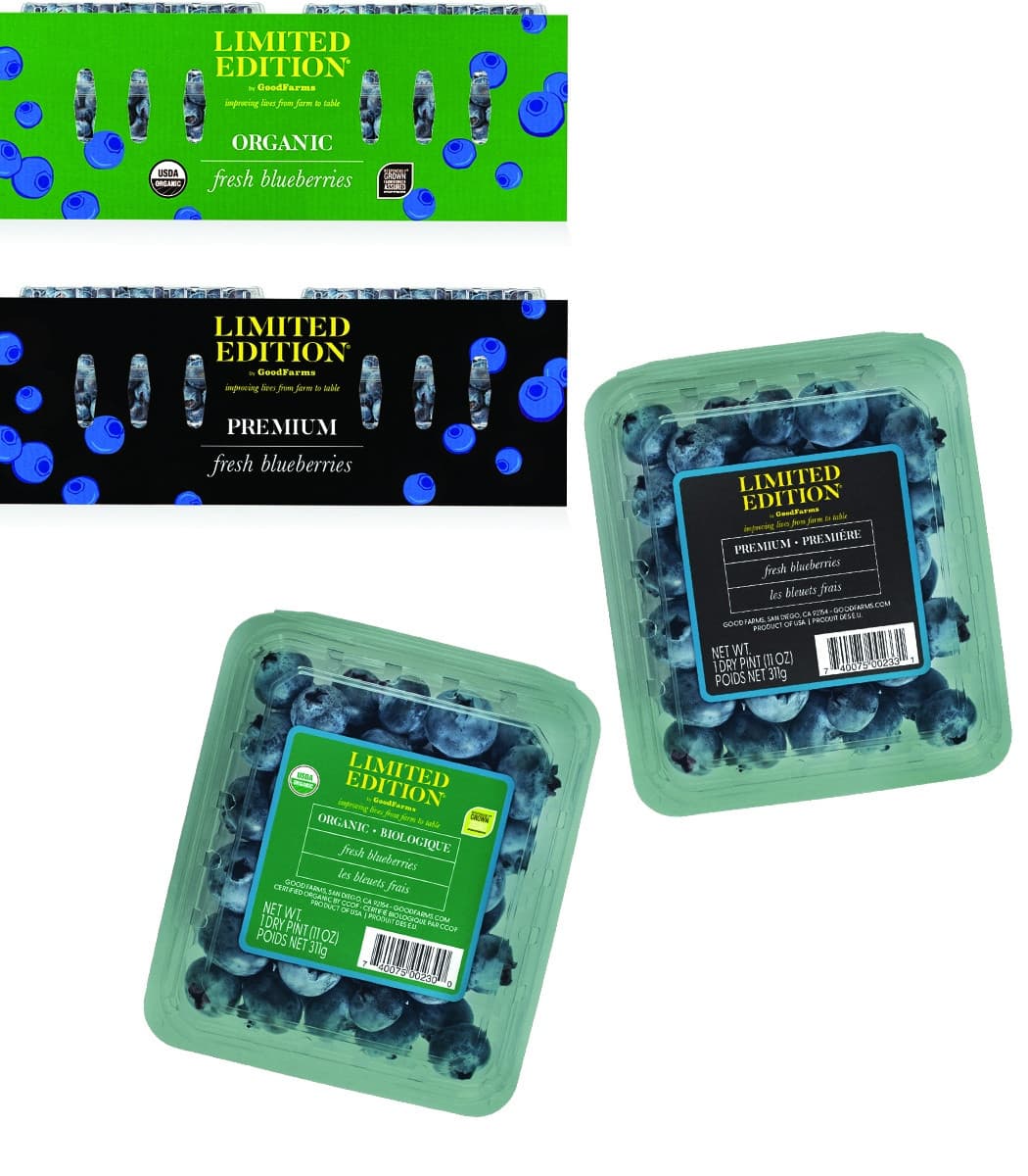 GoodFarms Limited Edition Fresh Blueberries Packaging