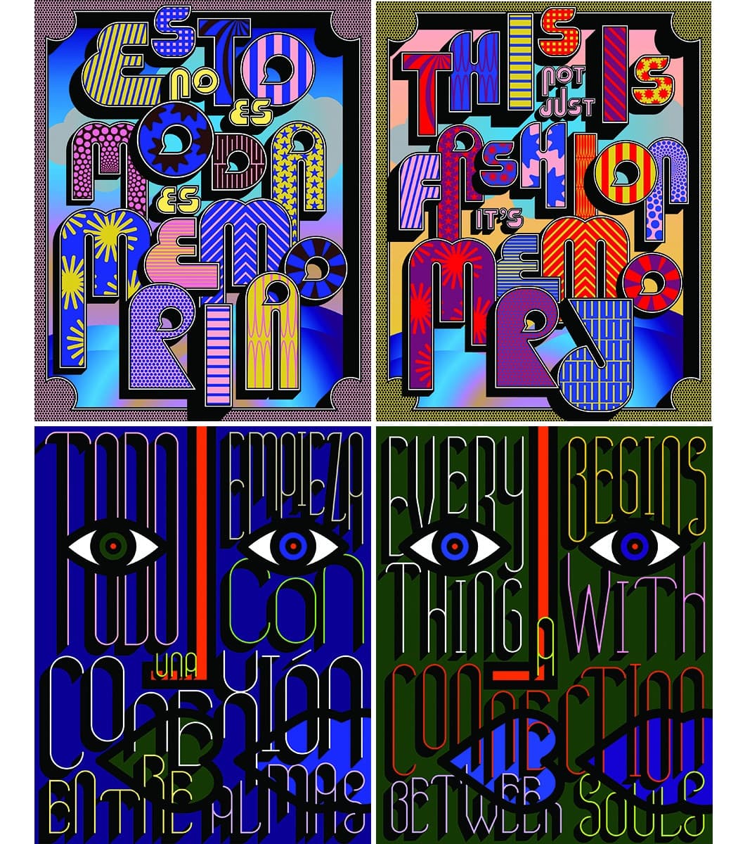 Las Manuelas Typographic Posters