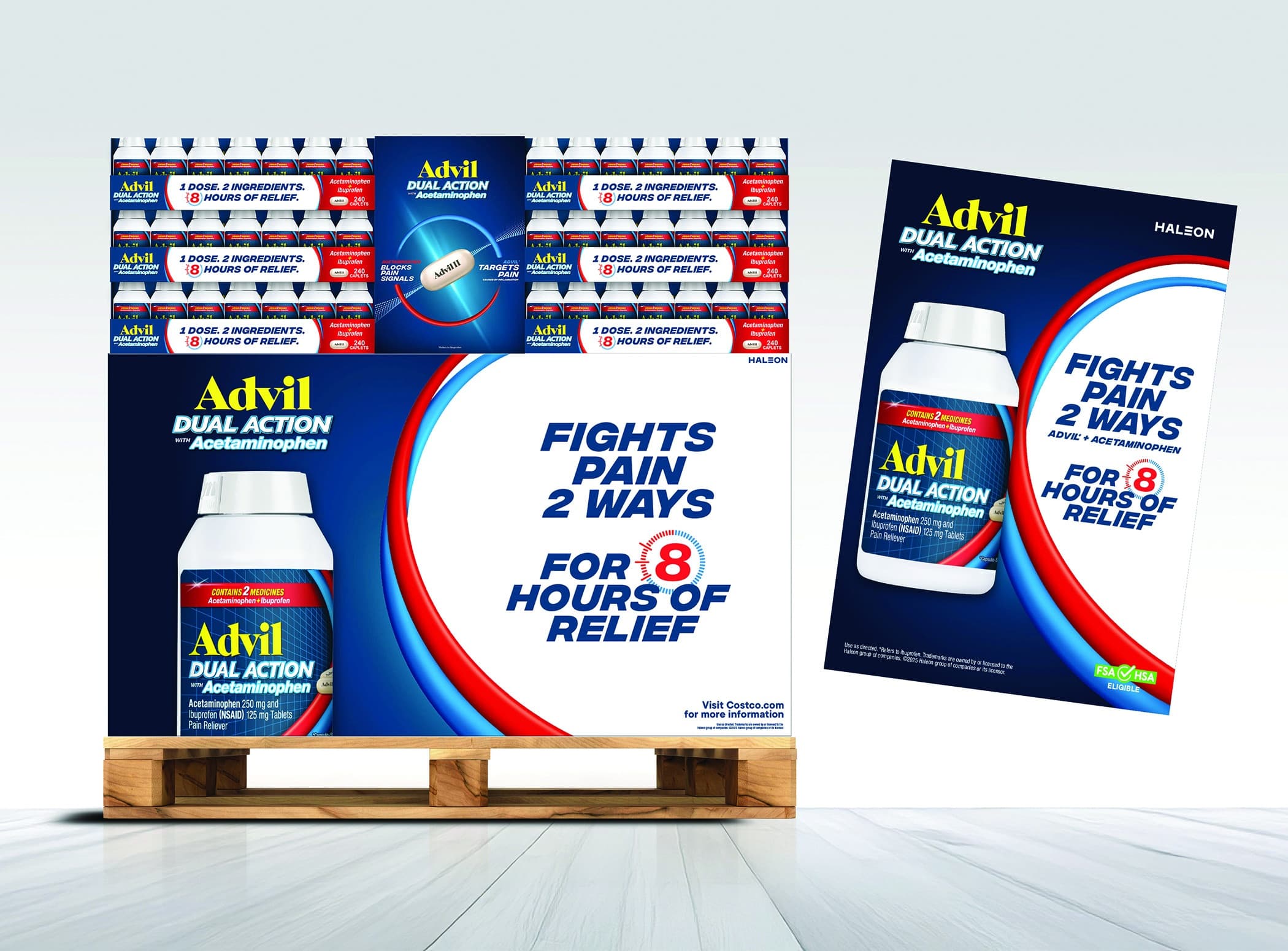 Advil Dual Action Display/Ad