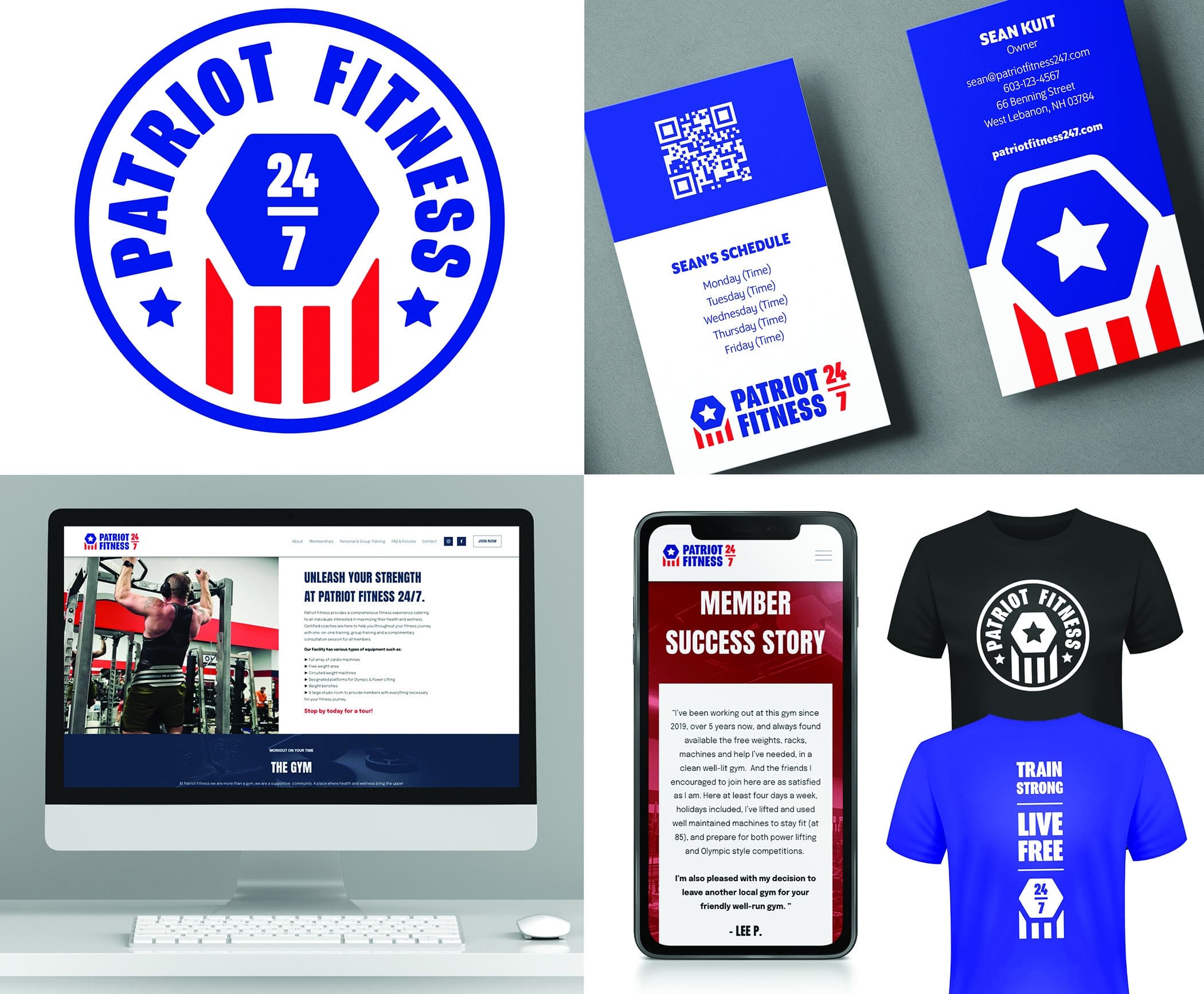 Patriot Fitness 24/7 Brand Identity and Website