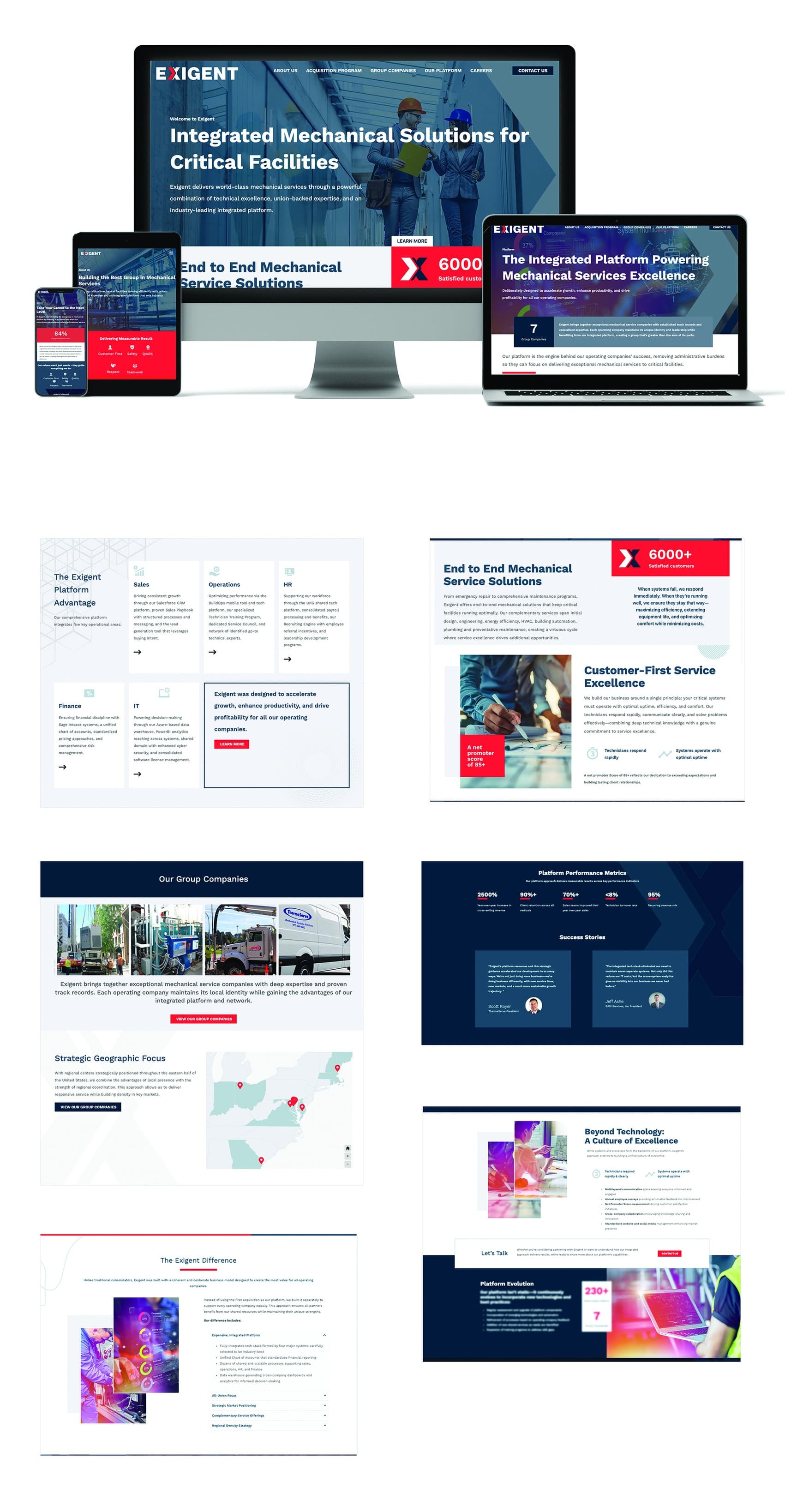 Exigent Website Redesign