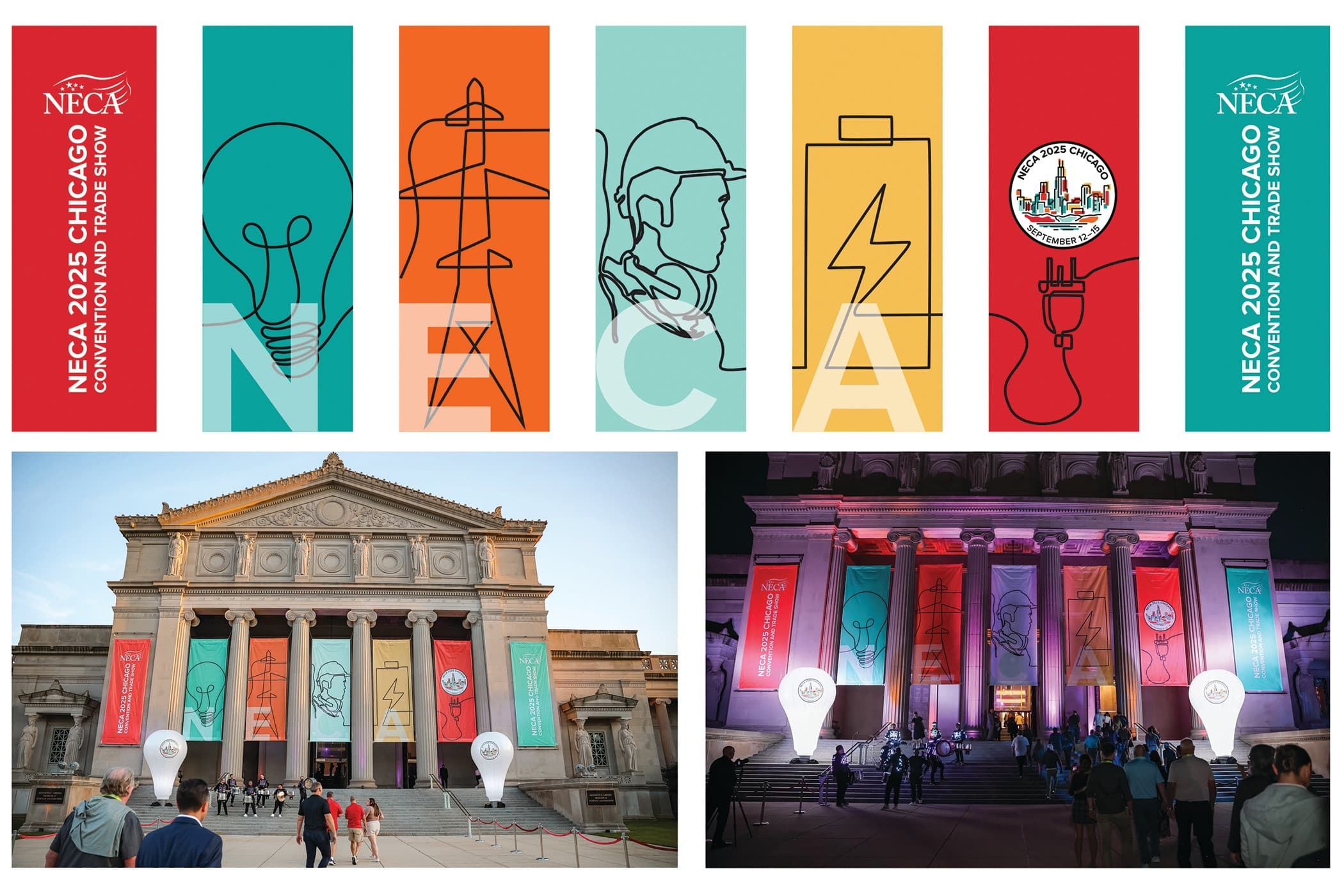 NECA 2025 Chicago Opening Reception Banners