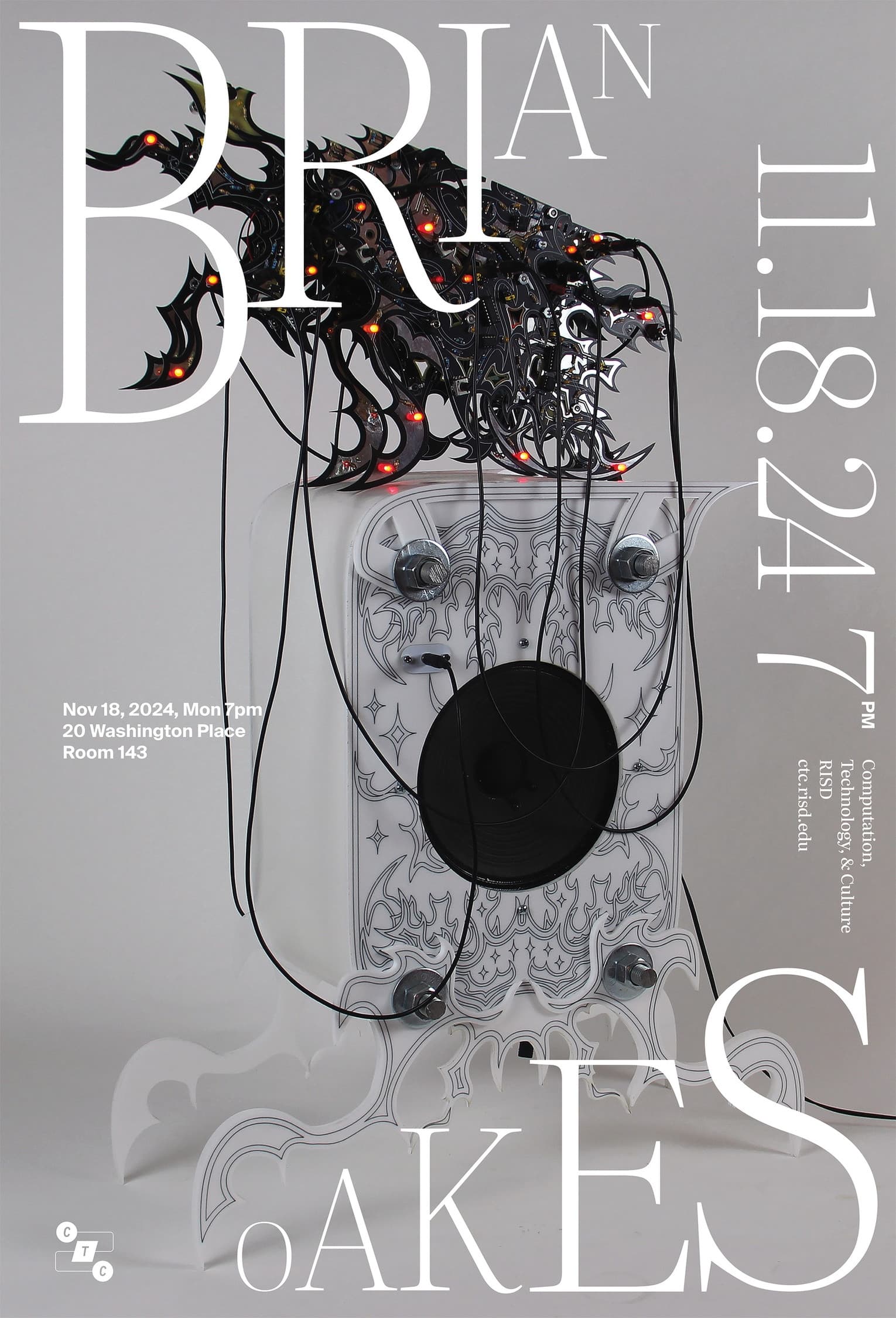 Brian Oakes Artist Talk Poster