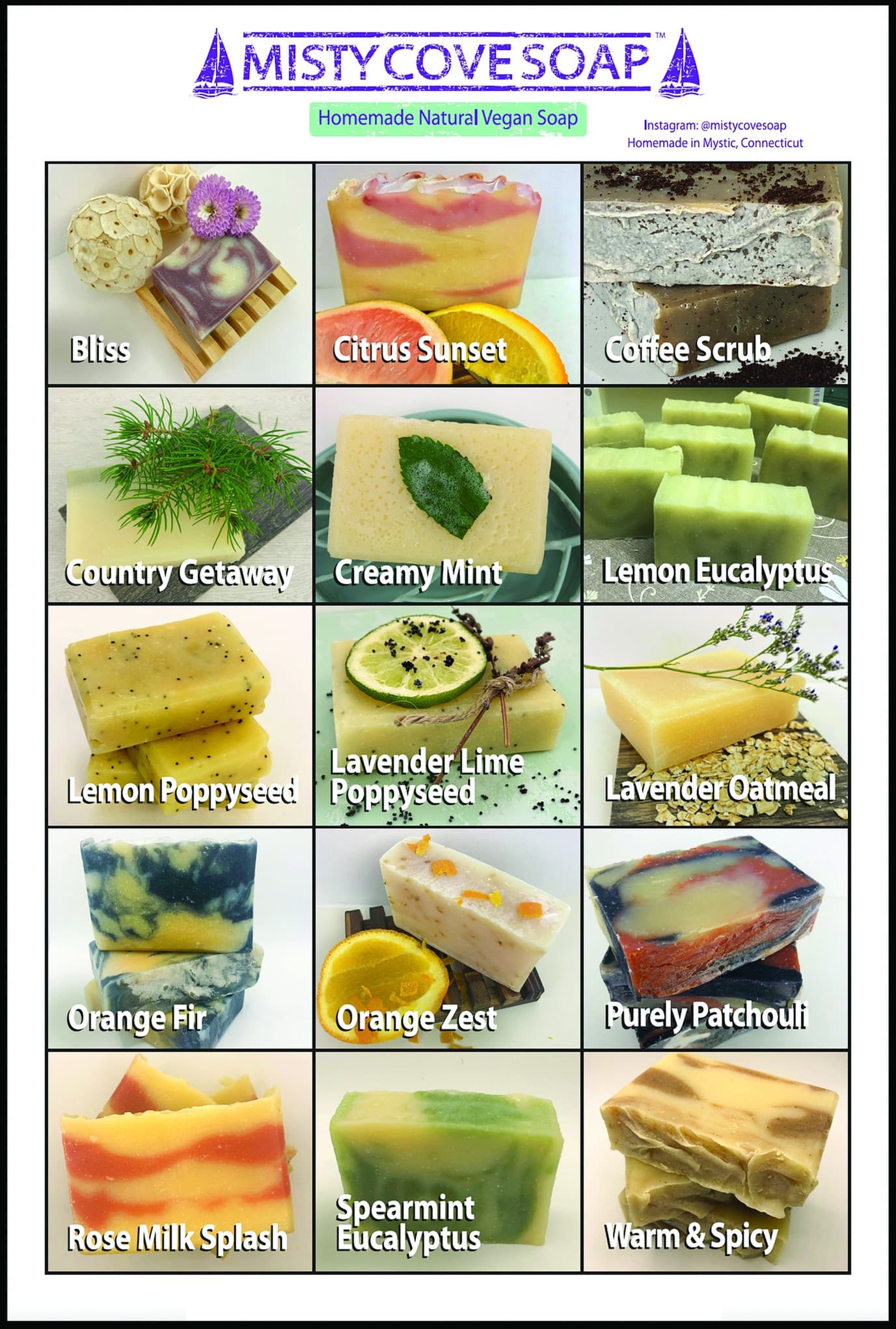 Misty Cove Soap Products Poster