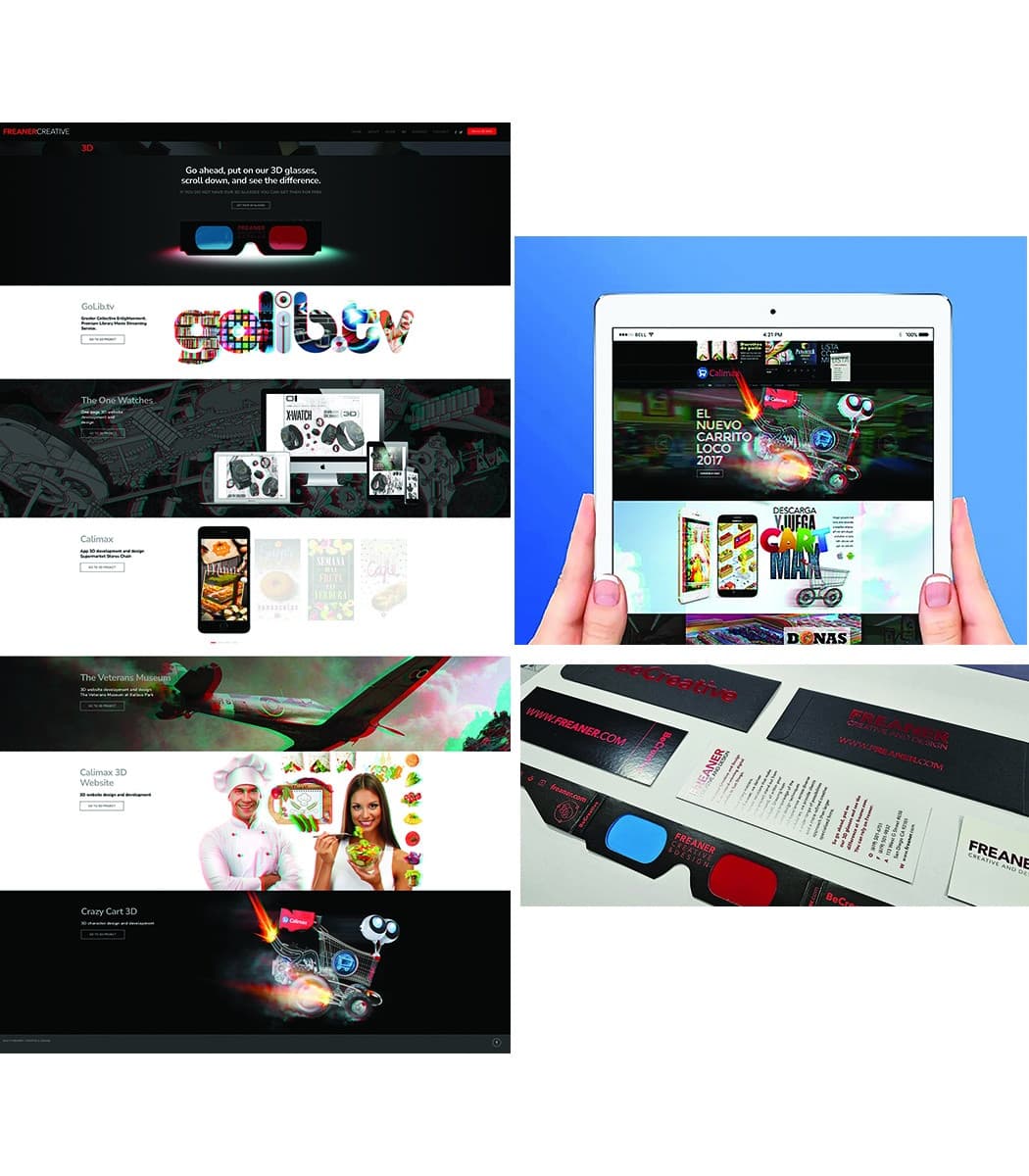 3D Anaglyphic Website Landing Page