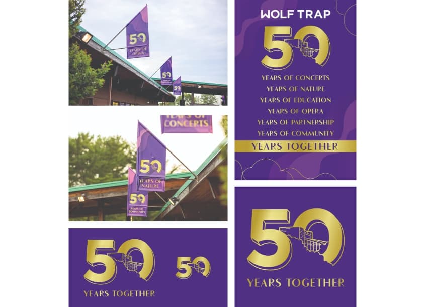 Wolf Trap 50th Anniversary Logo