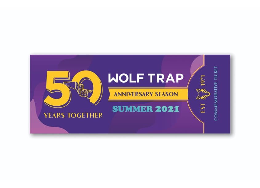 Wolf Trap 50th Anniversary Commemorative Ticket