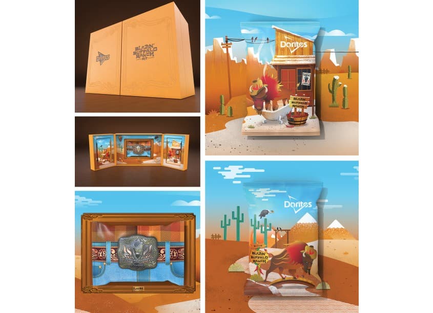 Flavor Drop Shop Blazin' Buffalo Ranch — Package Design — by PepsiCo Design & Innovation — 2021 GDUSA award entry