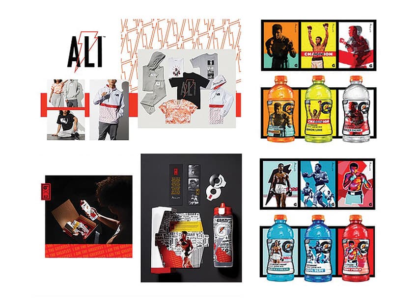 Gatorade x Muhammad Ali Collaboration Packaging