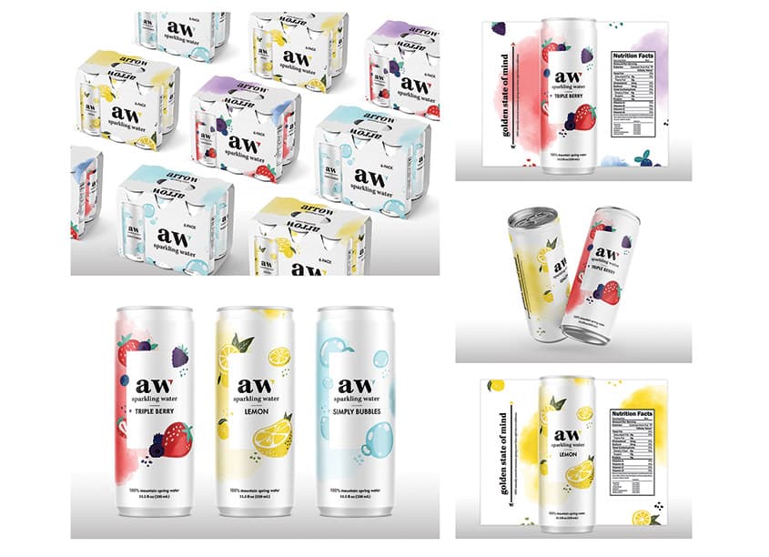 Arrow Sparkling Water Rebrand