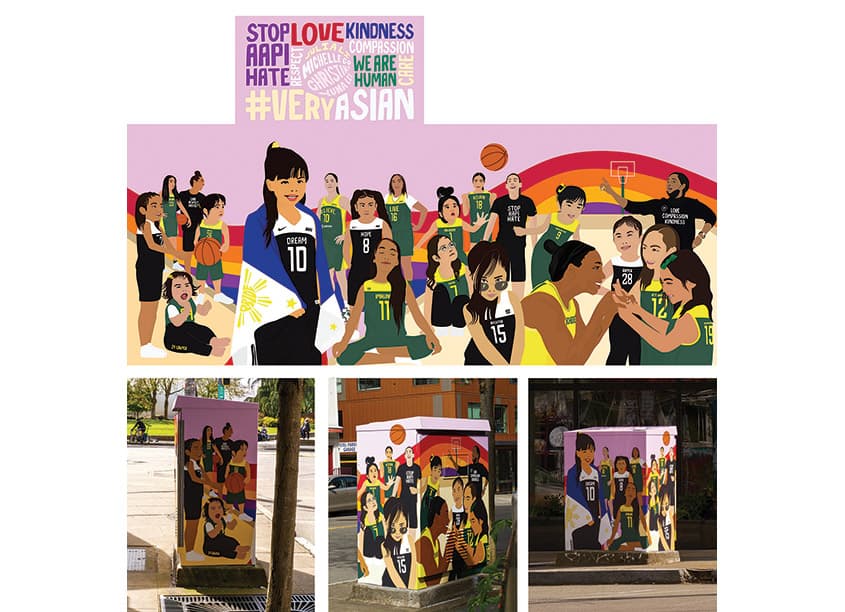 ‘We Are Human’ Utility Box Signage Public Art