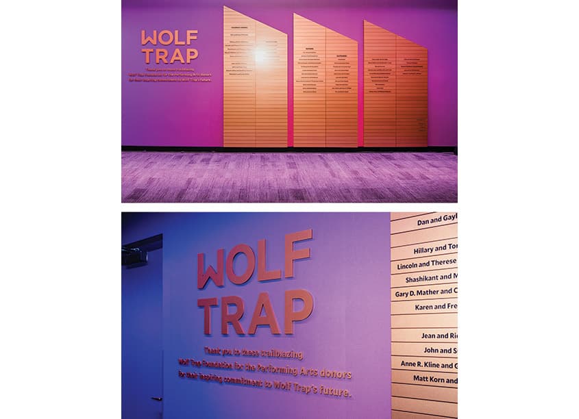 Wolf Trap Campaign Backstage Donor Wall