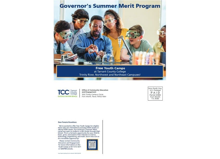 TCC Governer's Program Direct Mail