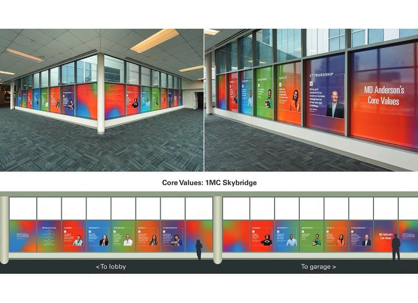 MD Anderson Core Values Skybridge Art