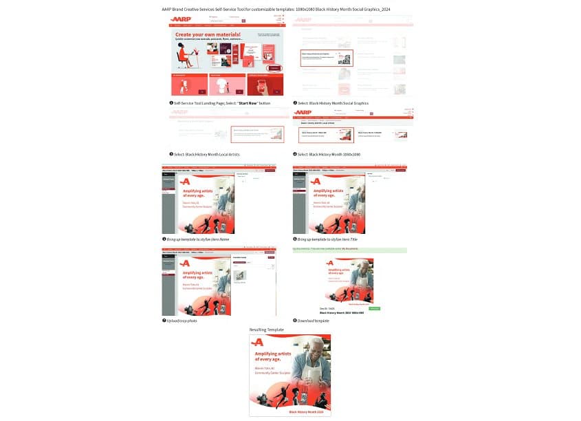AARP Brand Creative Services Self-Service Tool - Black History Month