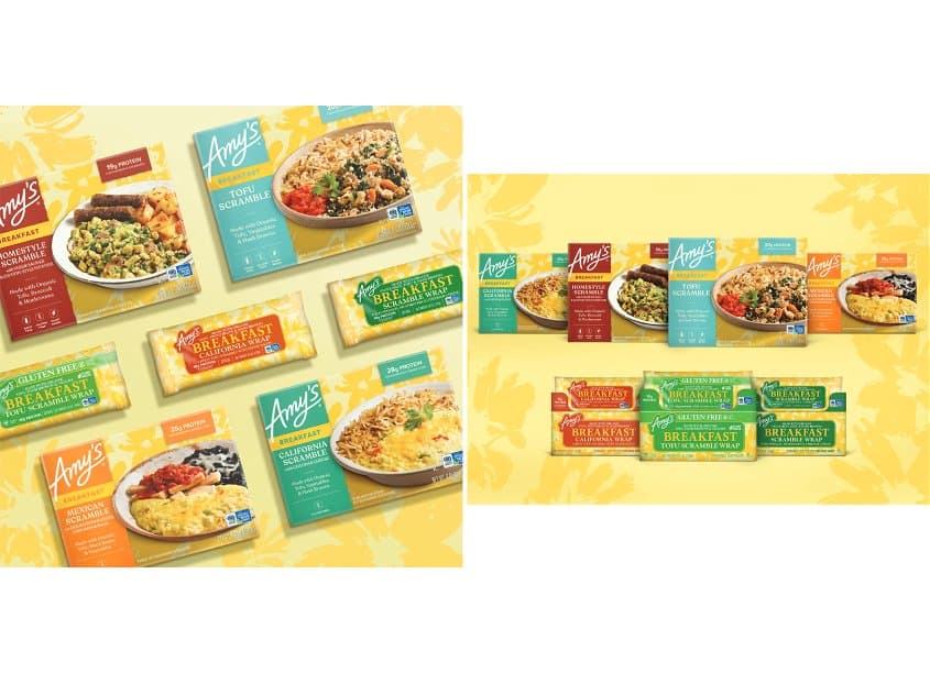 Amy's Breakfast Meals Package Design