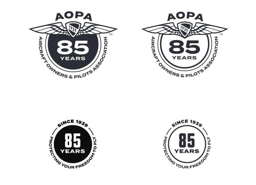 AOPA 85th Anniversary Logo