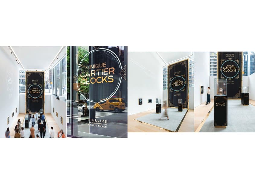 Unique Cartier Clocks Display - Phillips in Association with Bacs & Russo