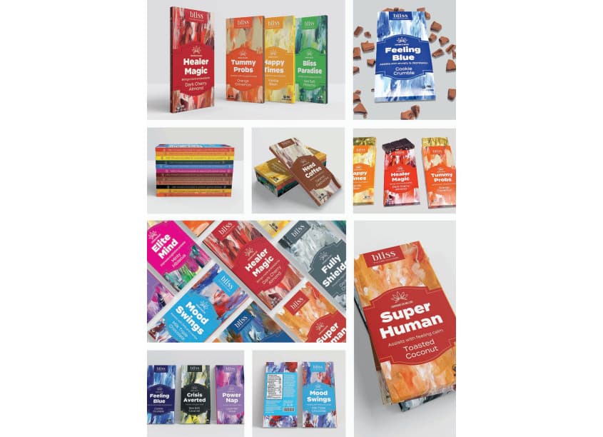 Bliss CBD Chocolate Packaging