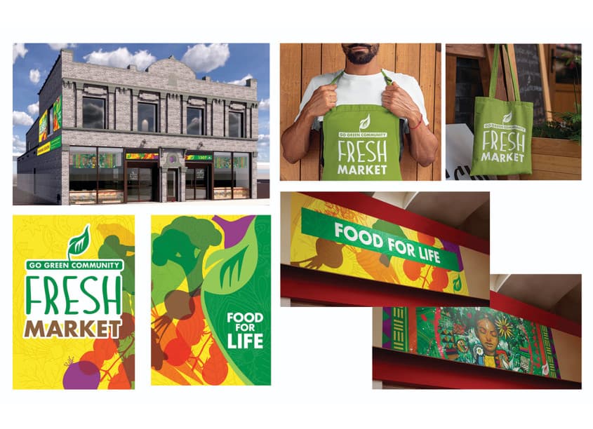 Go Green on Racine Fresh Market Identity and Branding