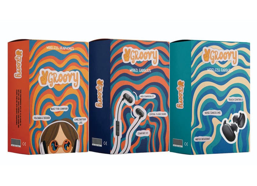 Groovy Earbuds Packaging