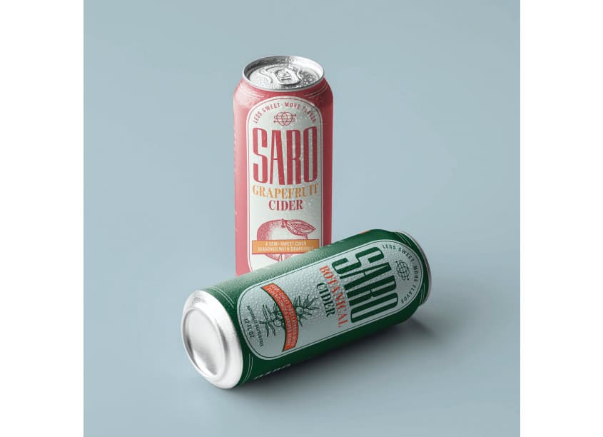 Saro Cider Product Line Packaging