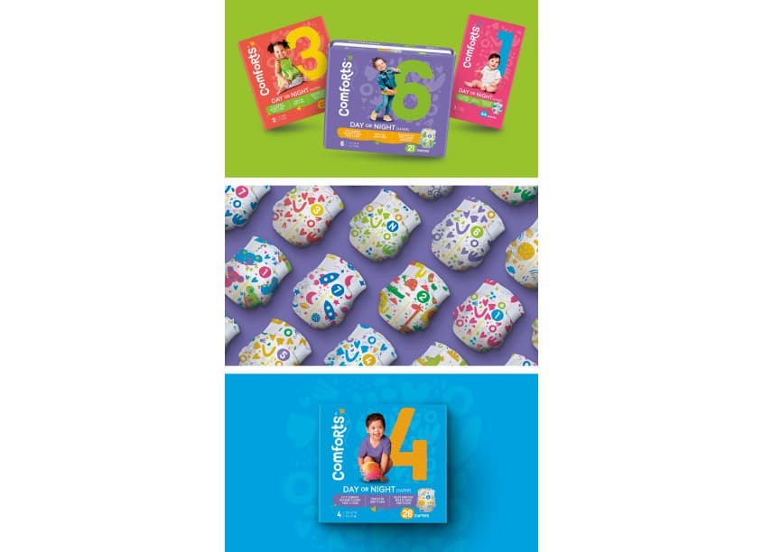 Kroger Comforts Diaper Package Design