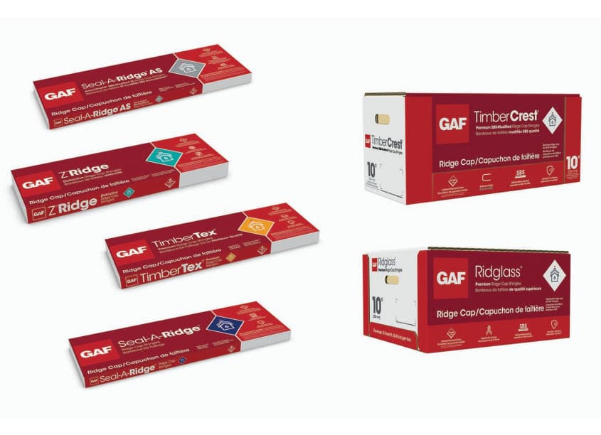 GAF Ridge Caps Package Design