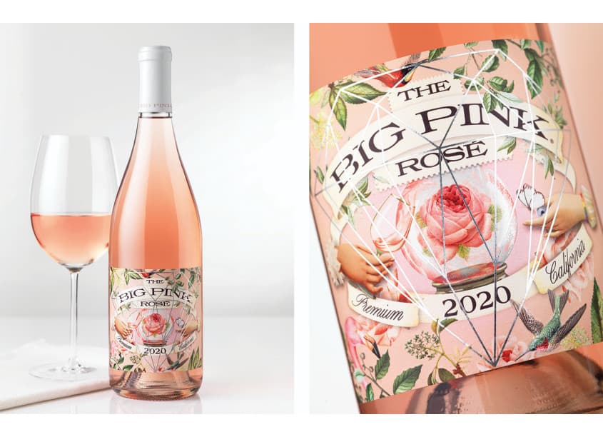 The Big Pink Rosé Package Design