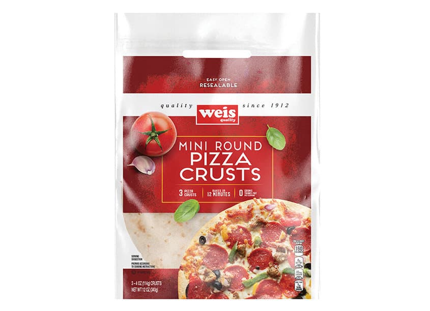 Weis Quality Pizza Crusts Packaging