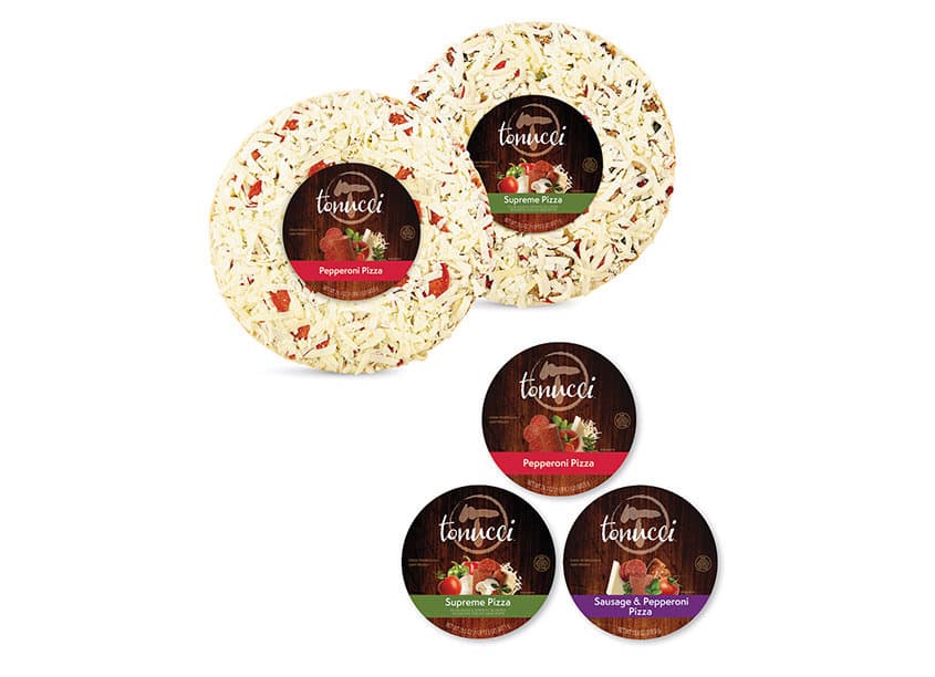 Tonnuci Frozen Pizza Packaging