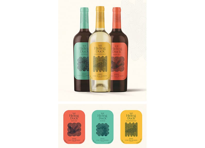 The Hiding Duck Wine Labels