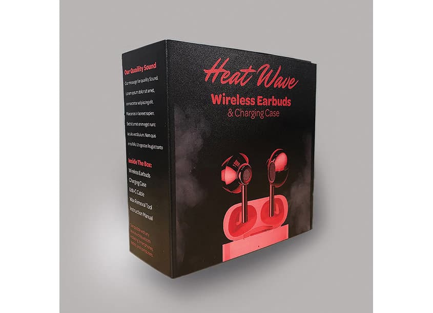 Heat Wave Ear Buds Packaging