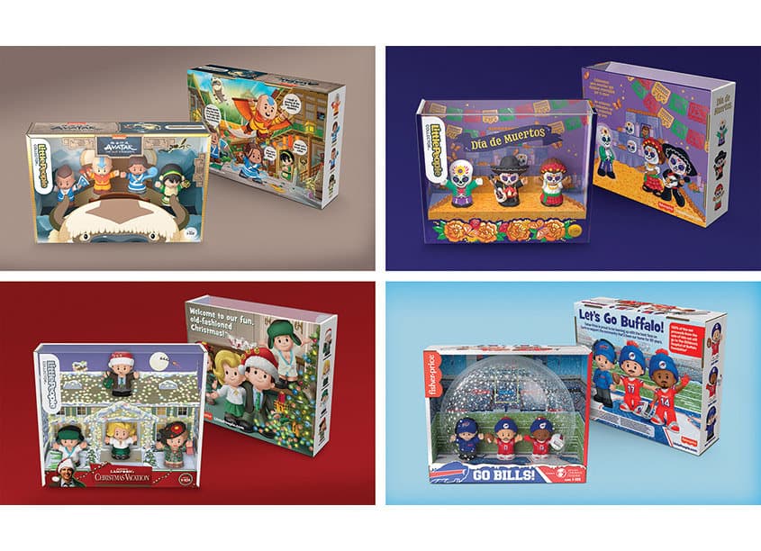 Little People Collector Packaging (Dia De Muertos, Go Bills, Avatar, & Christmas Vacation)