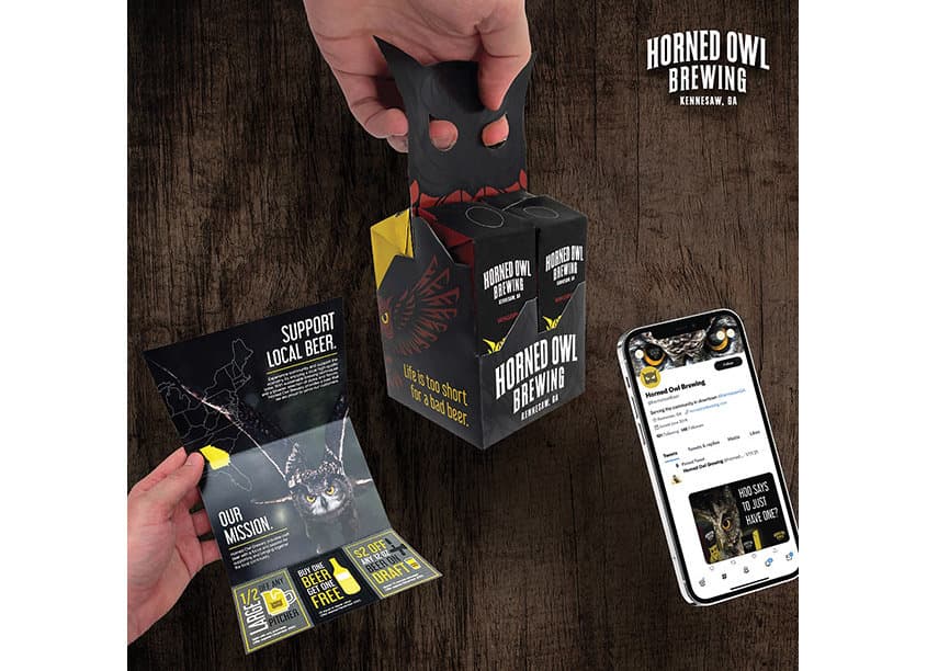 Horned Owl Brewing Package Design