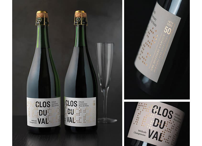 50th Anniversary Sparkling Blanc de Noirs Package Design