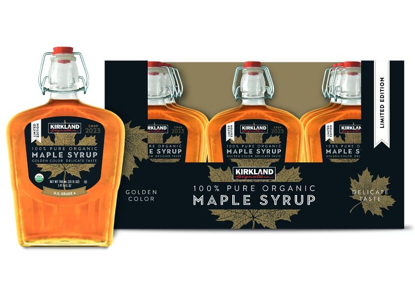 Kirkland Signature Organic Maple Syrup Label & Tray