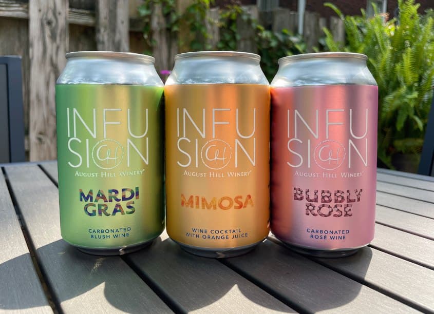 August Hilll Winery Infusion Canned Wines