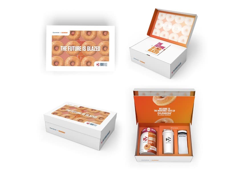 Dymatize ISO100 - Dunkin Glazed Donut Flavor - Packaging and Influencer Kit