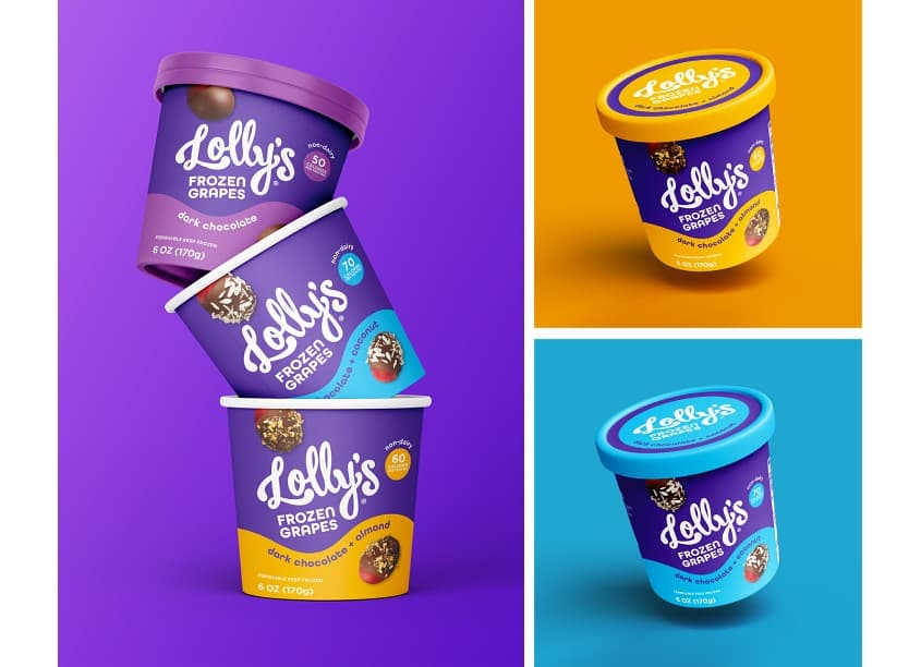 Lolly’s Frozen Grapes Packaging