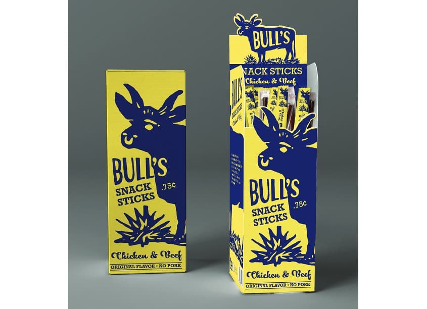 Bull's Snack Stick Packaging and Rebrand