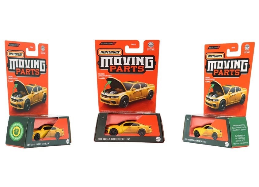 Matchbox Moving Parts Plastic Free Packaging